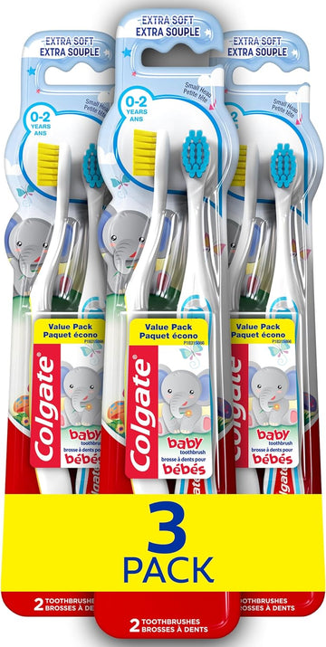 Colgate My First Baby And Toddler Toothbrush, Extra Soft Toothbrush, 6 Count