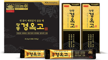 Kyung Ok Ko | Premium Energy Supplement, Korean Herbal Supplement with no Caffeine, Natural Ingredients Ginseng & Honey, Portable (23.5g x 30 Sticks Total)