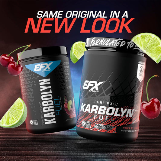 Efx Sports Karbolyn Fuel | Fast-Absorbing Carbohydrate Powder | Carb Load, Sustained Energy, Quick Recovery | Stimulant Free | 19 Servings (Cherry Limeade)
