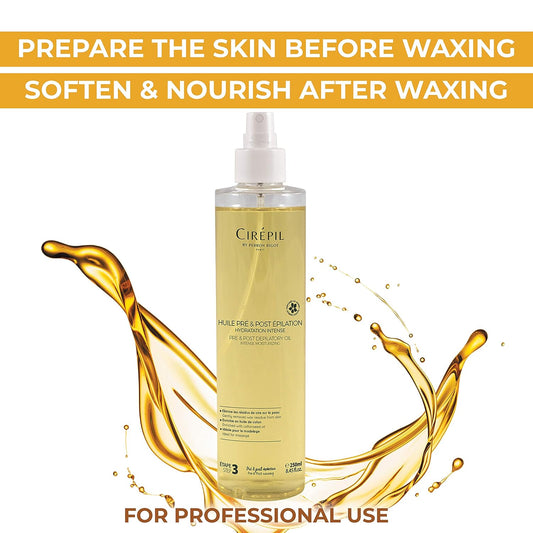 Cirepil - Pre & Post - Depilatory Oil - 1000 Ml / 33.81 Fl Oz - Protects The Skin Before Waxing & Removes Wax Residue - Pre-Waxing & Post-Waxing