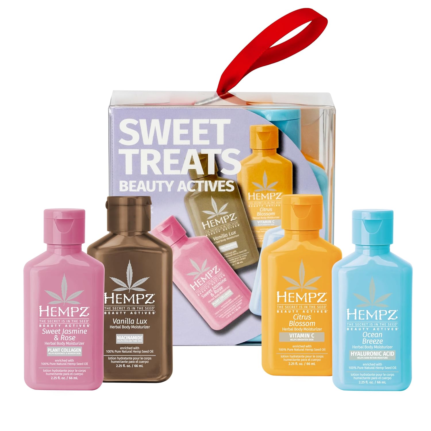 Hempz Mini Sweet Treats - Beauty Actives Lotion Gift Set, For Men And Women, Body Moisturizer Travel Essentials