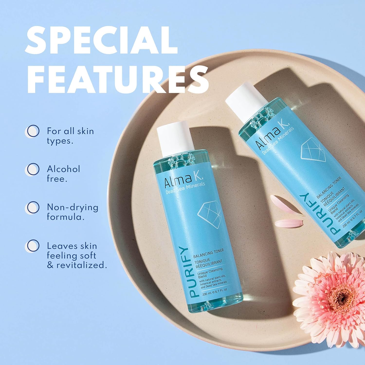 Alma K Balancing Toner - Alcohol-Free Skin Toner - Hydrating Toner For Face - Face Toner For Women - Moisturizing Toner For Dry Skin - 6.7 Oz : Beauty & Personal Care