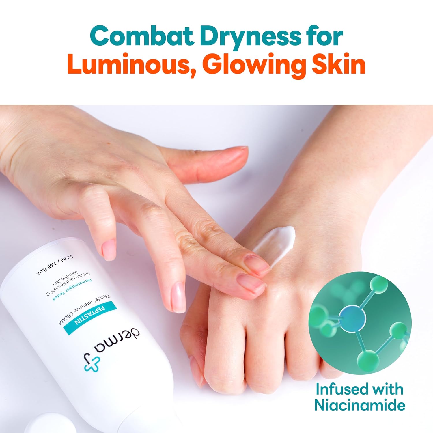 Derma J Premium Face Cream: Enriched With Collagen-Boosting Peptides For Advanced Skin Recovery & Brightening Effects - Dermatologist'S Choice For Intensive Care (1.69 Oz) : Beauty & Personal Care