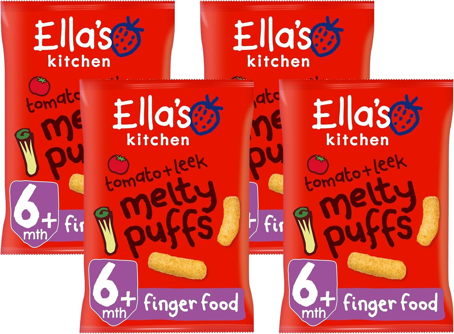 Ella'S Kitchen Tomato + Leek Melty Puffs, 20G
