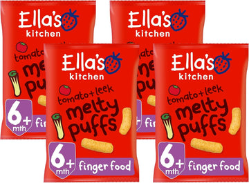 Ella'S Kitchen Tomato + Leek Melty Puffs, 20G