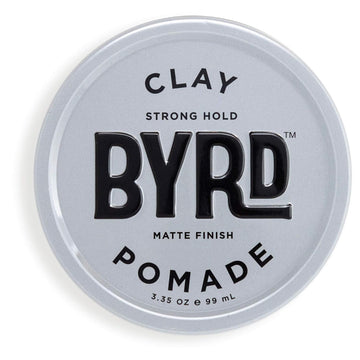 Byrd Hair Clay Pomade – Strong Hold, Ultra Matte Finish, Add Volume And Sculpt To All Hair Types, 3.35 Oz