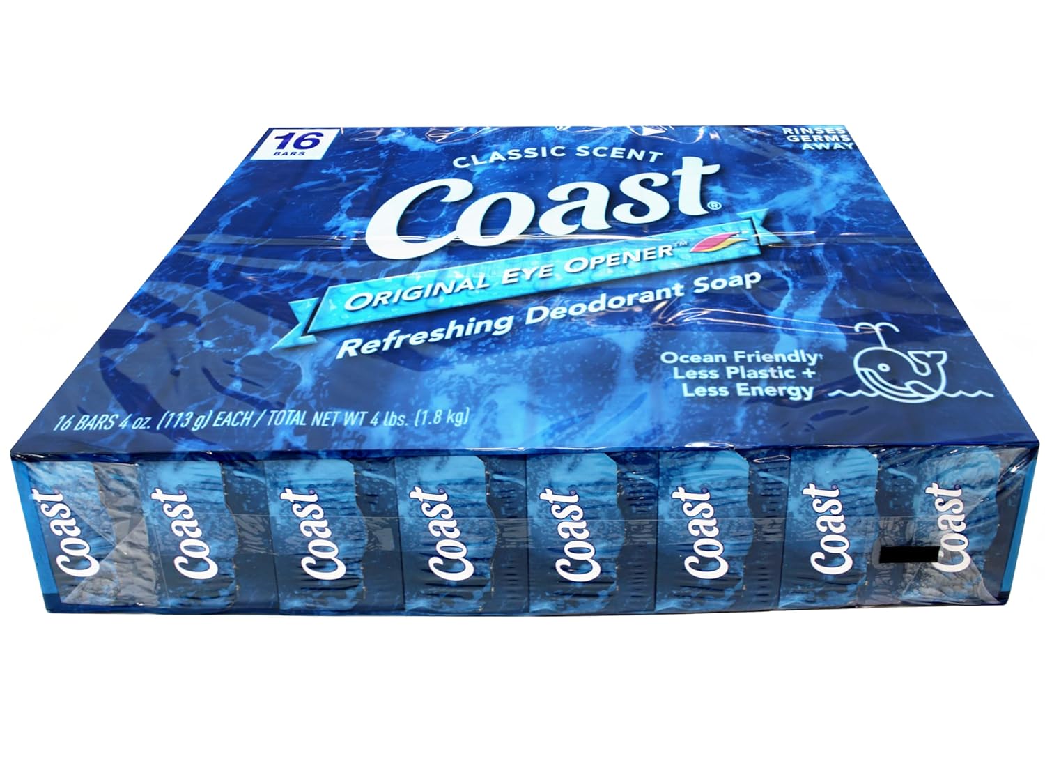 Coast Deodorant Soap - Bar Soap With Thick Rich Lather, Clean Rinsing Formula For Fresh, Classic Scent, 16 Bars, 4 Oz (113 G) Each : Beauty & Personal Care