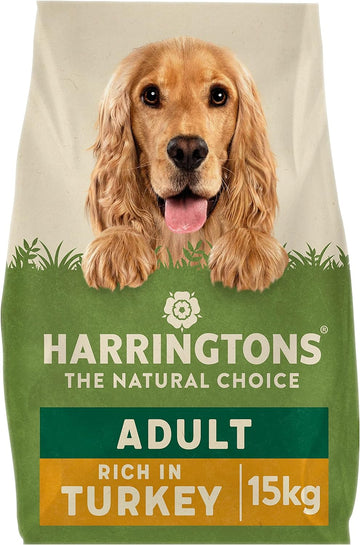 Harringtons Complete Dry Adult Dog Food Turkey & Veg 15kg - Made with All Natural Ingredients?HARRTV-15