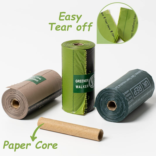 Greener Walker Poop Bags For Dog Waste-540 Bags,Extra Thick Strong 100% Leak Proof Dog Waste Bags (Green)