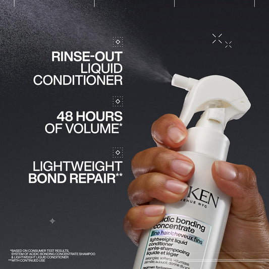 Redken Bonding Lightweight Liquid Conditioner For Damaged Hair Repair | Volumize & Condition | Acidic Bonding Concentrate | Sulfate-Free Spray Conditioner | For Fine Or Thin Hair