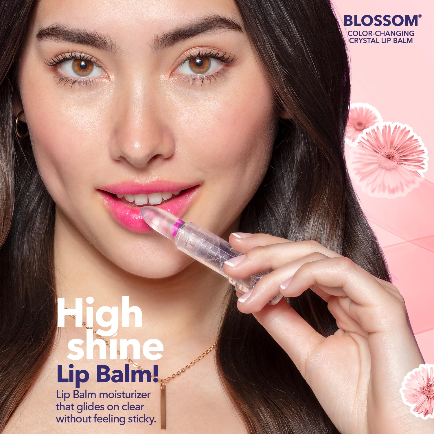 Blossom Moisturizing Scented Ph Color Changing Crystal Lip Balm Strawberry Scented Lip Stain Tint, Mini Coconut Rollon Scented Lip Gloss, Infused With Real Flowers, 2 Pk, Coconut/Purple : Beauty & Personal Care