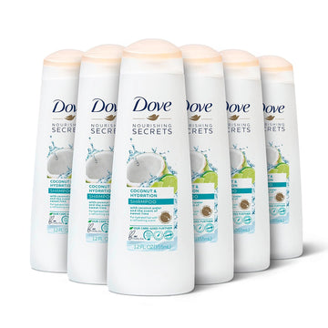 Dove Nourishing Secrets Hydrating Shampoo Coconut And Hydration 6 Count For Daily Use Dry Hair Shampoo With Refreshing Lime Scent 12 Oz