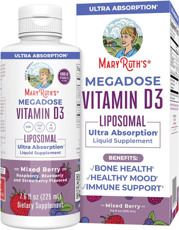 Maryruth Organics Vitamin D | 45 Day Supply | Sugar Free | Liquid Vitamin D Liposomal Immune Support For Adults | Vit D3 | Vegan | Gluten Free | Non-Gmo | 45 Servings