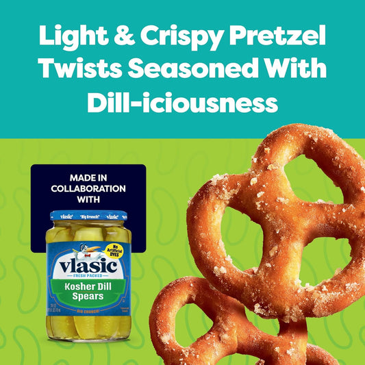 Glutino Vlasic Gluten Free Dill Pickle Pretzel Twists, Gluten Free Snacks, 14.1 Oz