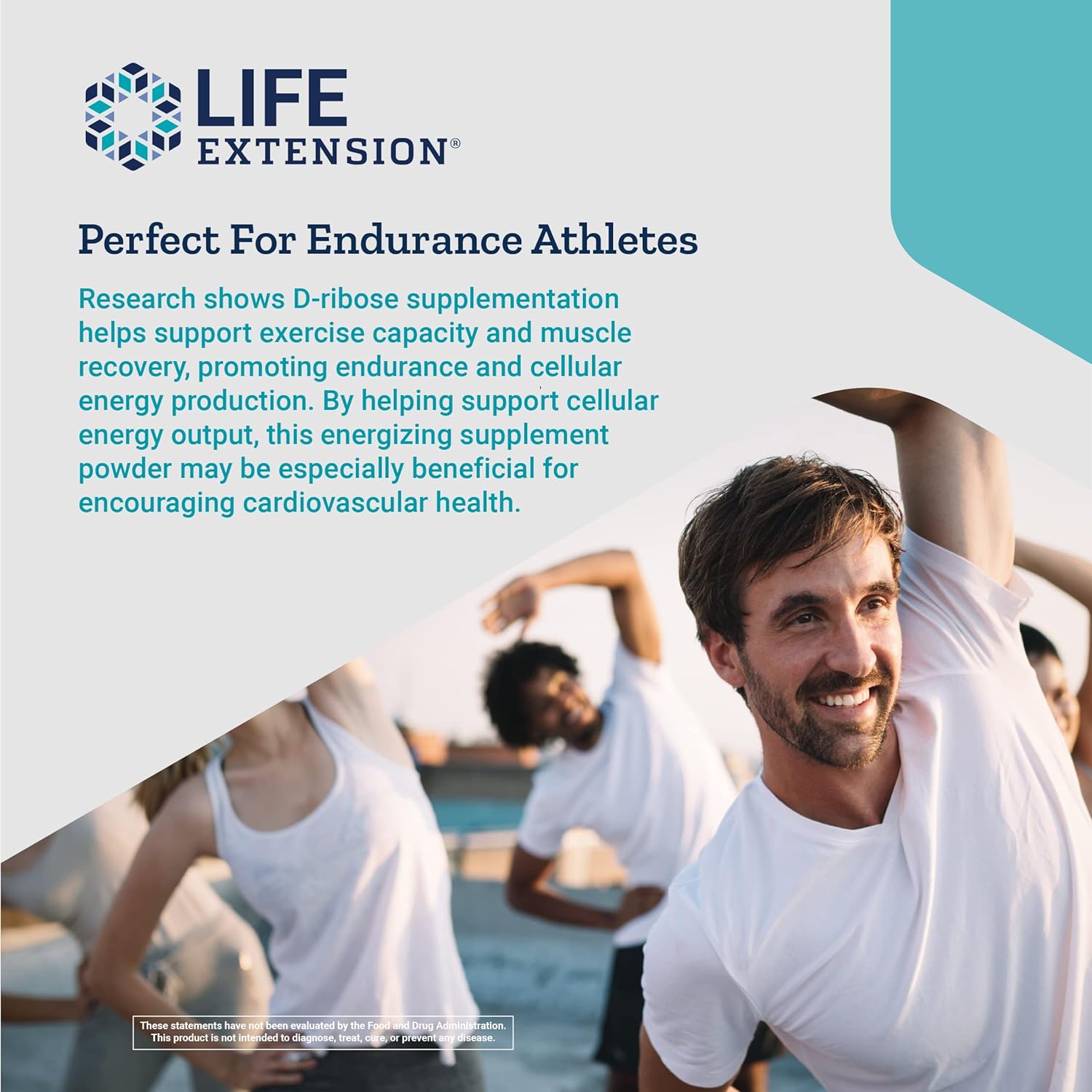 Life Extension D-Ribose Powder - For Energy Management & Heart - Muscle Health Supplement After Exercise - Vegetarian, Gluten-Free, Non-GMO - 150g (30 Servings) : Health & Household