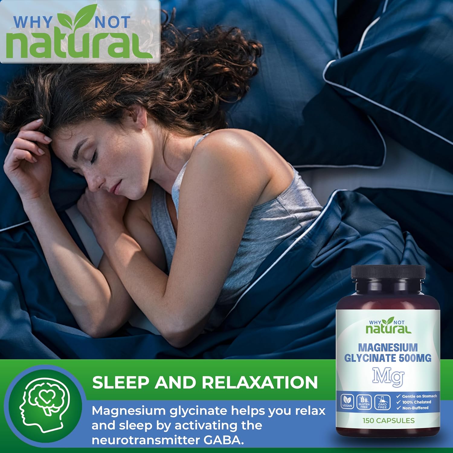 Magnesium Glycinate 500 mg Capsules Supplement - Vegan, 100% Pure, No Filler - Supports Sleep and Relaxation : Health & Household