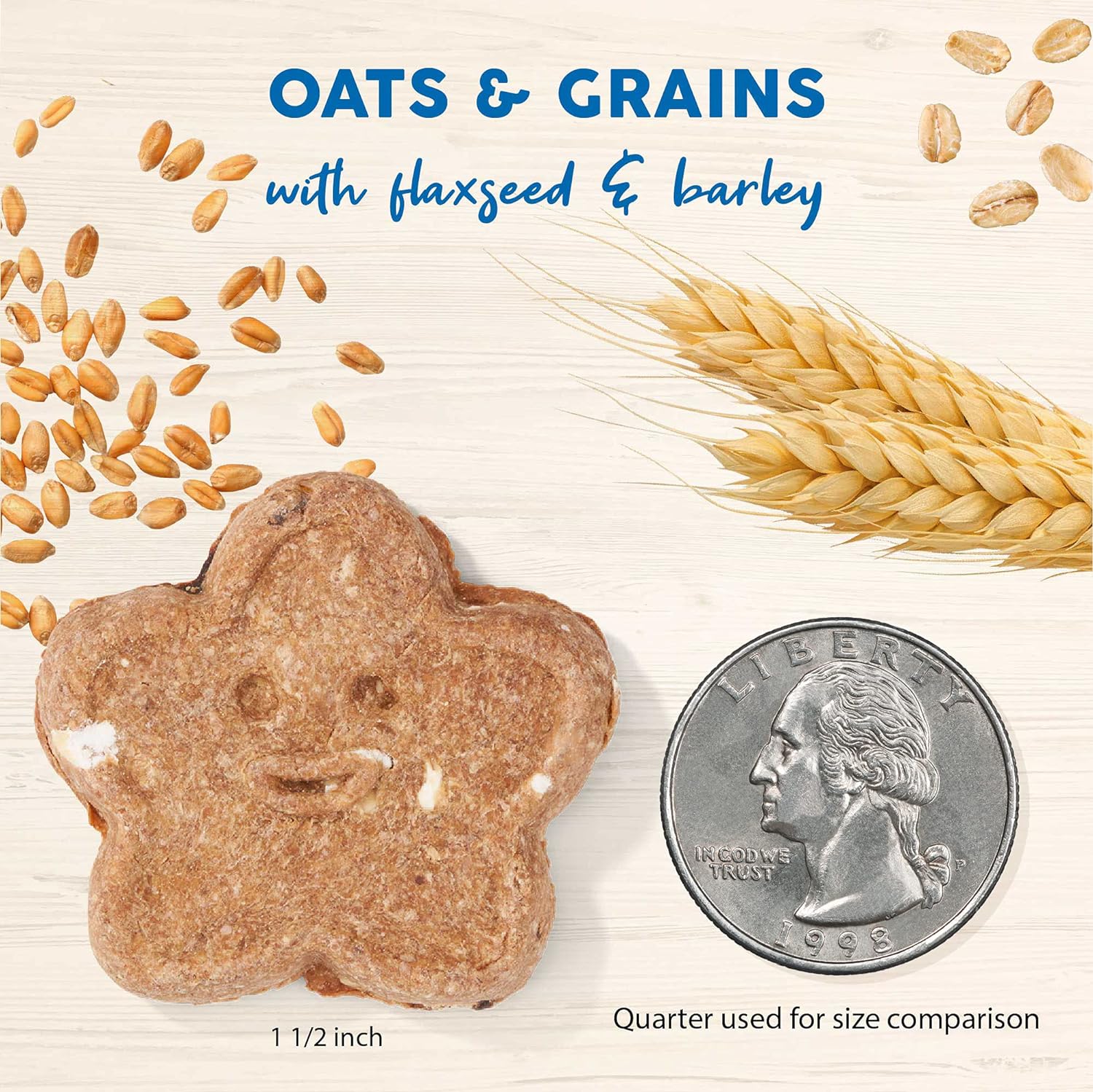 Cloud Star Wag More Bark Less Oats & Grains Crunchy Dog Treats, Bacon, Cheese & Apples, 16 oz. Box : Pet Supplies