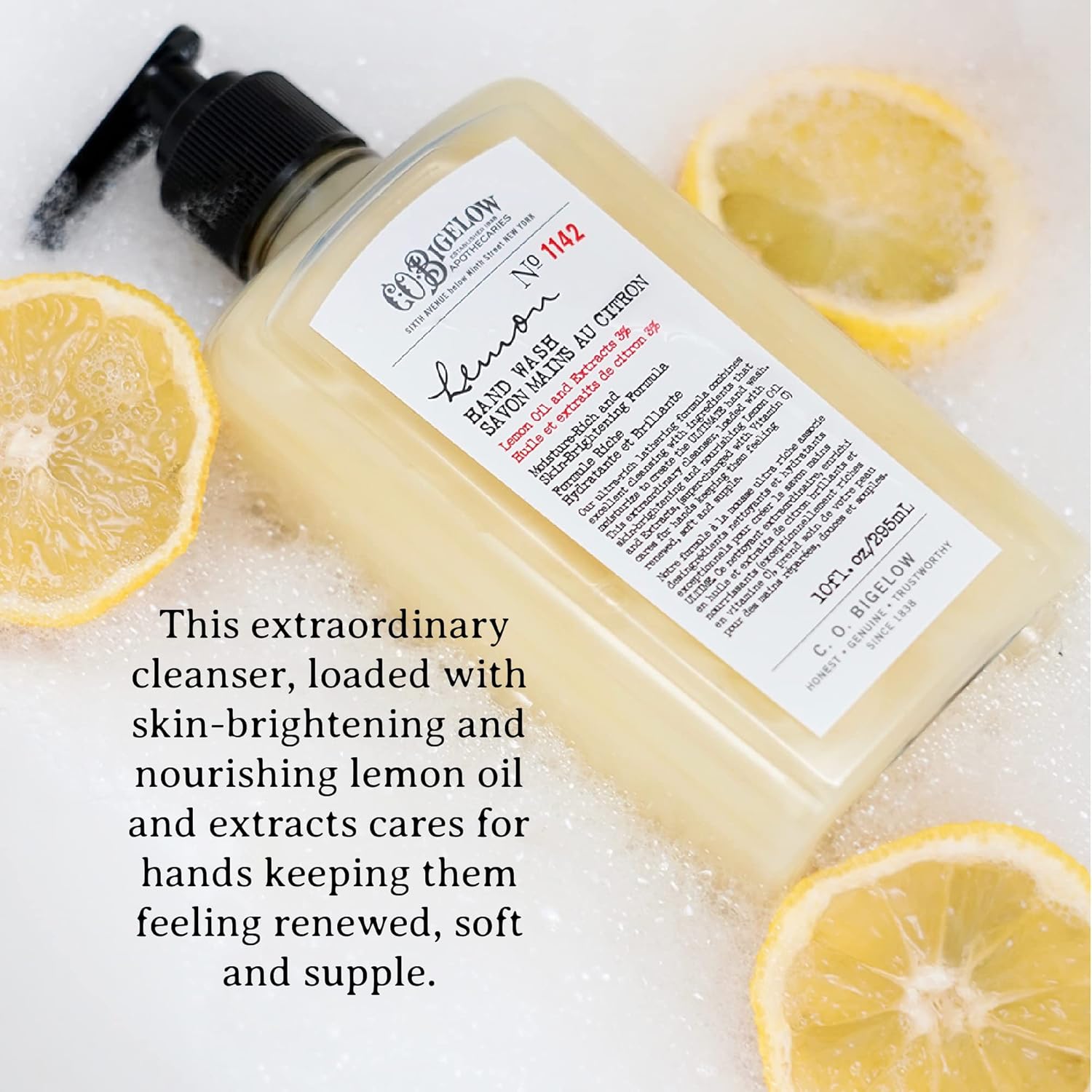 C.O. Bigelow Lemon Hand Wash, Liquid Hand Soap With Lemon Extract & Aloe Vera, 10 Fl Oz : Beauty & Personal Care