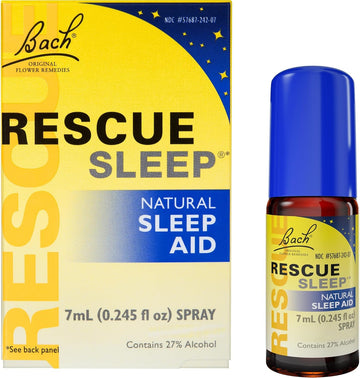 Bach Rescue Sleep Spray 7Ml, Natural Sleep & Stress Relief Aid, Homeopathic Flower Essence, Vegan, Free Of Melatonin, Sugar, And Gluten, Non-Narcotic, Non-Habit Forming