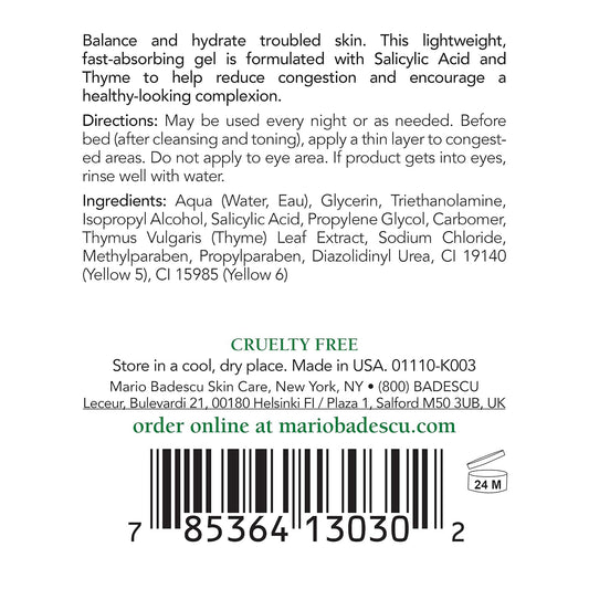 Mario Badescu Anti Acne Serum For Combination & Oily Skin | Clarifying Gel-Serum That Tackles Clogged Pores | Formulated With Salicylic Acid And Glycerin | 1 Fl Oz