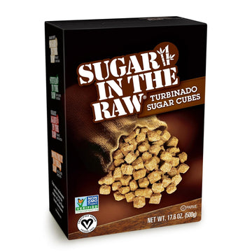 Sugar In The Raw Turbinado Cane Sugar Cubes, 17.6 Oz. Box, Pure, All-Natural Turbinado Sugar, Non-Gmo Project Certified, Kosher, Vegan And Gluten Free