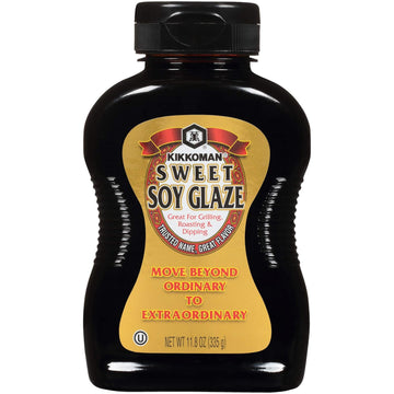 Kikkoman – Sweet Soy Glaze Great For Grilling, Roasting & Dipping - Low Sodium & No Fat - Kosher Certified, Gluten-Free & All-Purpose Seasoning Dishes – Sealed Packed Bottle - 11.8 Oz (Pack Of 9)