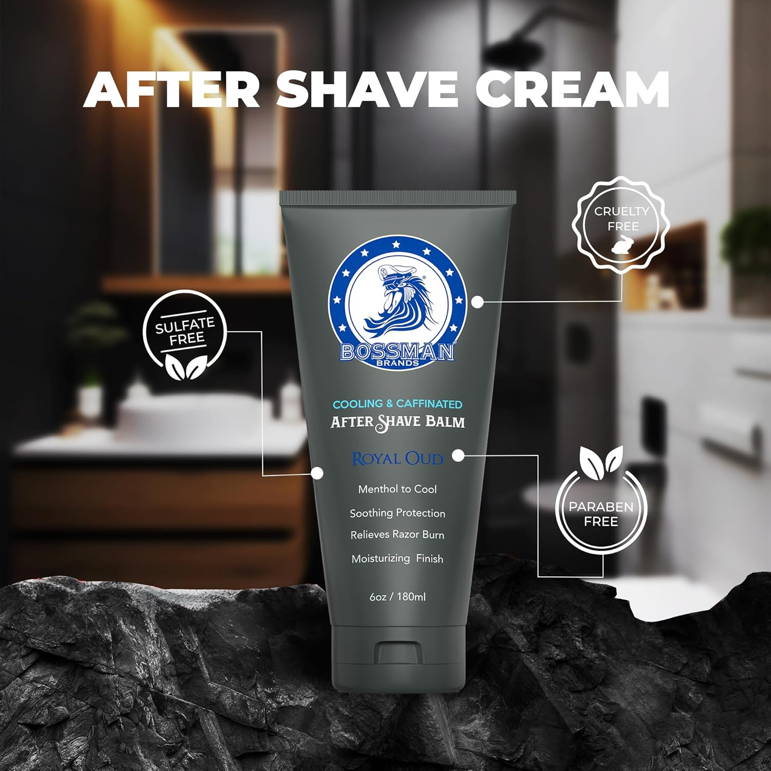Bossman Silk Lotion Shaving Cream & Cooling After Shave For Men Combo – Shave Cream & After Shave Balm For Men (Royal Oud Scent) : Beauty & Personal Care