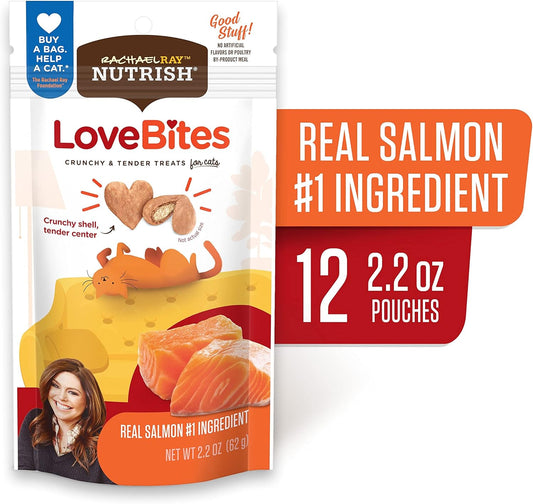 Rachael Ray Nutrish Love Bites Cat Treats, Salmon, 2.2 Ounce (Pack Of 12)