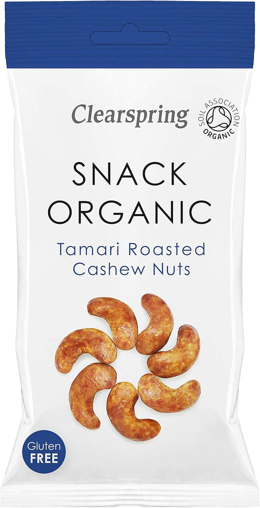 Clearspring Snack Organic (Yaemon Tamari Roasted Cashew Nuts, 1) : Amazon.co.uk: Grocery