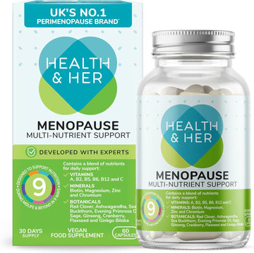 Health & Her Menopause Supplements For Women - Day & Night Bundle - Wellbeing For Menopause - 1 Month Supply Vegan & Gluten Free