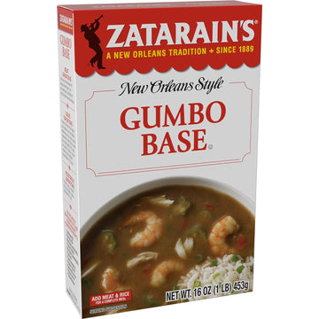 Zatarain's New Orleans Style Gumbo Base, 16 oz - One 16 oz Box of Gumbo File Base, Perfect for Traditional South Louisiana Gumbo