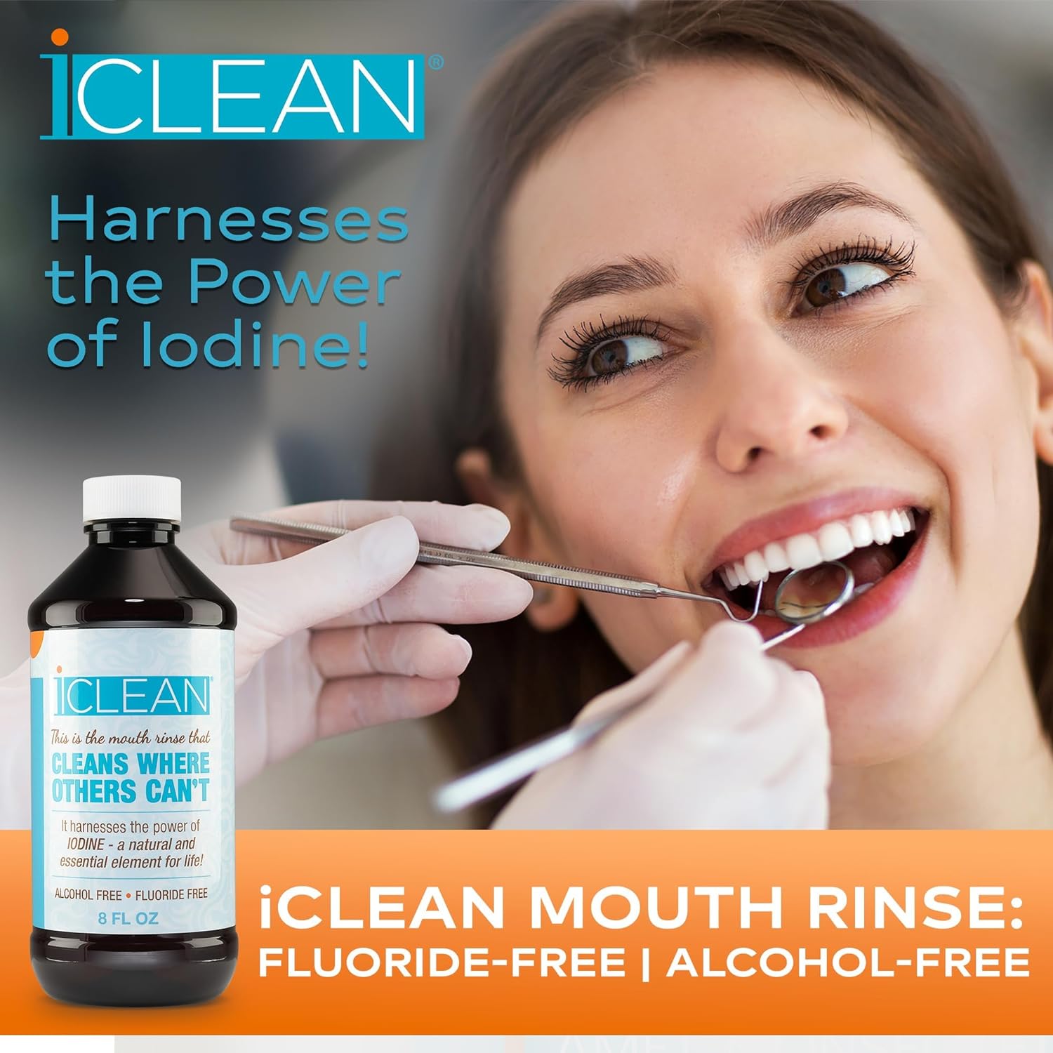 iCLEAN Mouthwash - Fluoride & Alcohol-Free Rinse | Harness The Power of Iodine | Molecular Iodine Mouth Rinse for Clean Oral Care | Gargle for Bad Breath & Oral Wellness | Cleans Where Others Can't : Health & Household