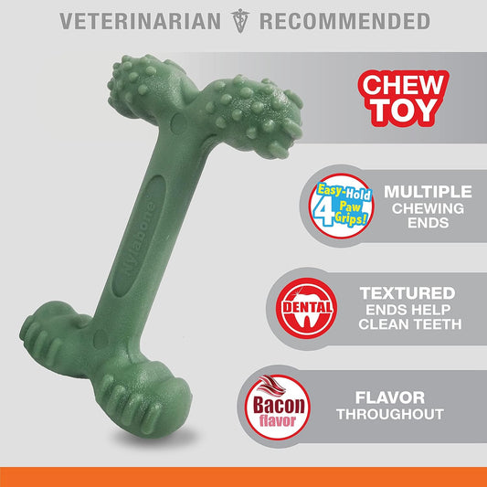 Nylabone Power Chew Easy-Hold Dog Toy - Dog Toys For Aggressive Chewers - Indestructible Dog Toys For Aggressive Chewers Large Breed - For Large Dogs - Bacon Large/Giant (1 Count)