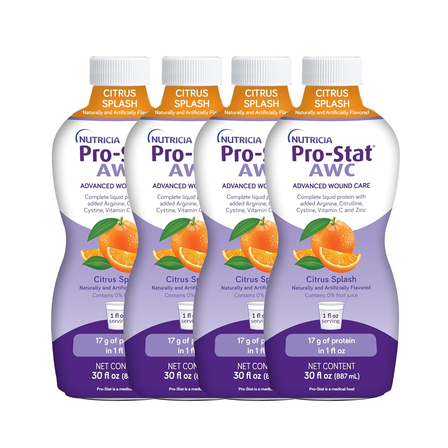 Pro-Stat Advanced Wound Care (Awc), Concentrated Liquid Protein Medical Food - Berry Fusion Flavor, 30 Fl Oz Bottle (Case Of 4)