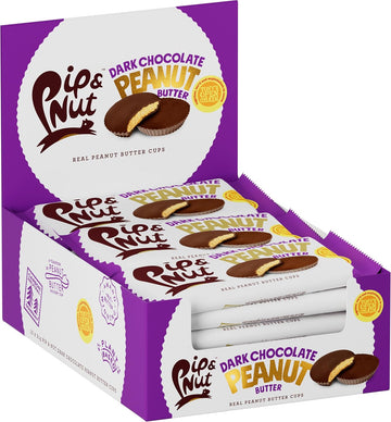 Pip & Nut - Dark Chocolate Peanut Butter Cups (15 Pack - 2 Cups Per Pack) | Single Origin Chocolate, Real Peanut Butter, Natural Nut Butter, No Palm Oil, Vegan, Gluten Free