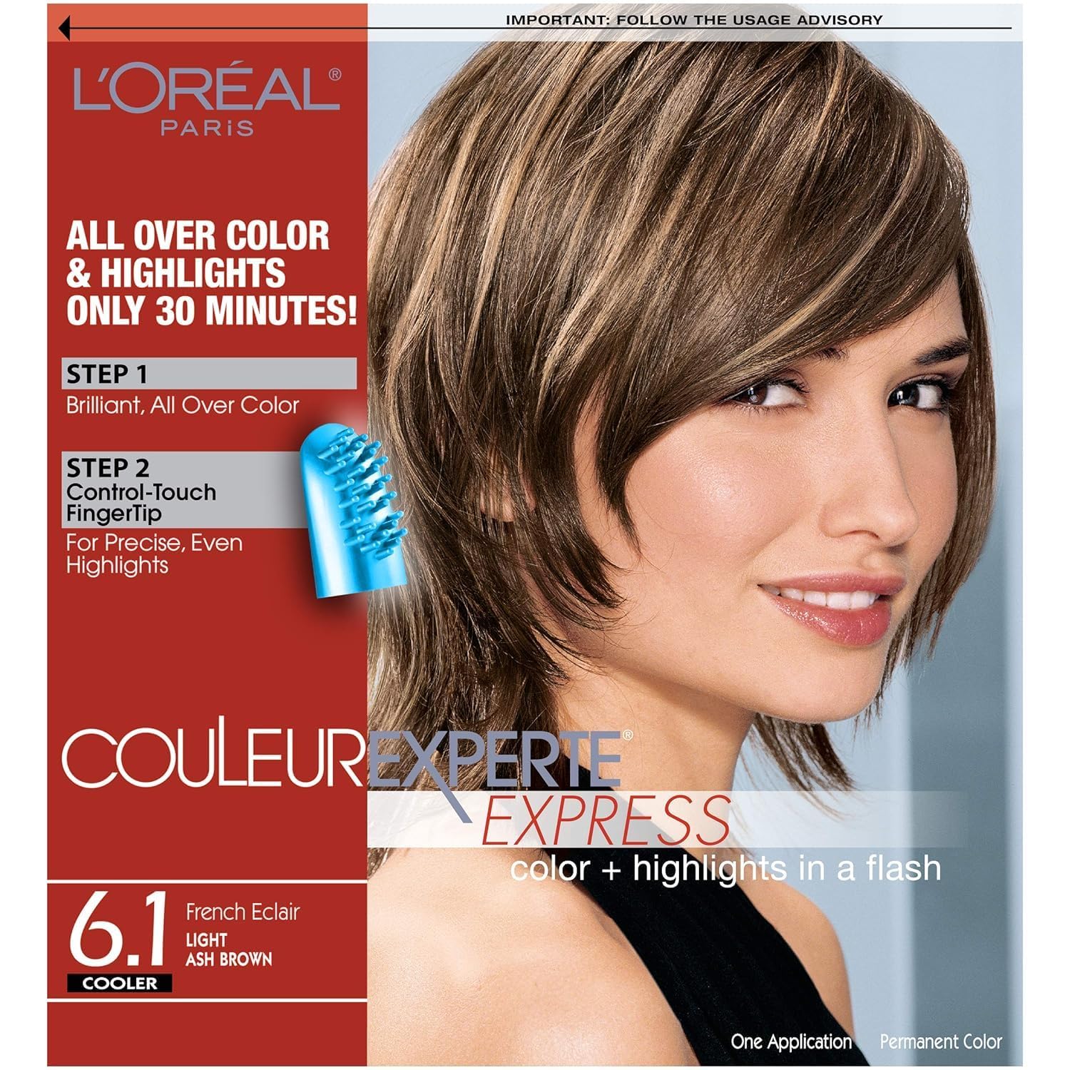 L'Oreal Paris Couleur Experte 2-Step Home Hair Color And Highlights Kit, French Éclair