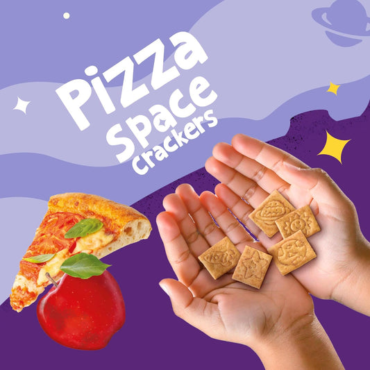 Get'Ems! From Gerber Pizza Space Crackers, Kids Snack Made With Real Veggies & Fruits, Iron & Vitamin E - 4 Pack