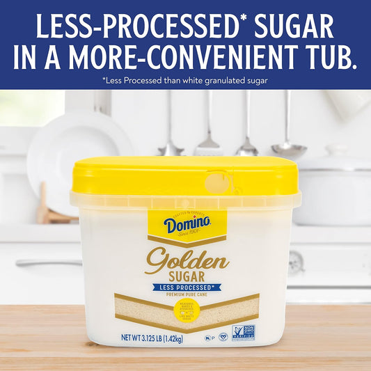 Domino Golden Granulated Sugar, 3.125 Lb Easy Baking Tub (Pack Of 2)