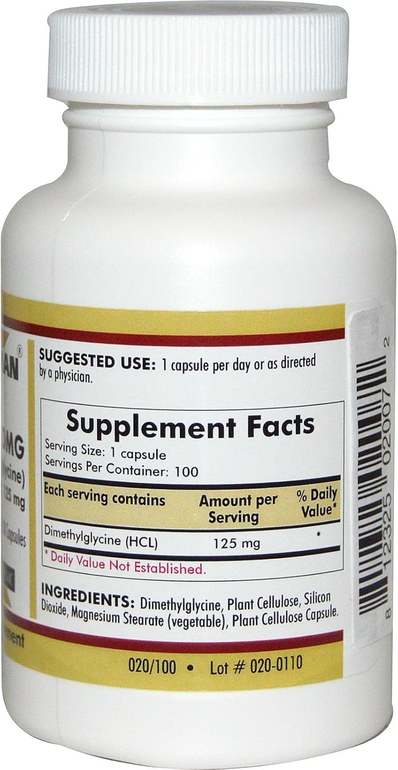 DMG (Dimethylglycine), 125 mg, 100 Capsules, Kirkman Labs : Health & Household