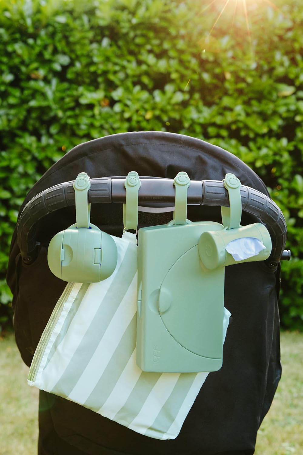 Ubbi On-The-Go Diapering Gift Set, Includes Changing Mat and Bag, Wipes Dispenser, Pacifier Holder and Bag Dispenser, Newborn Essentials, Sage : Baby