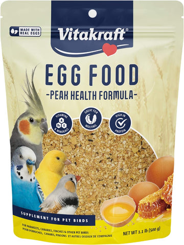 Vitakraft Vitasmart Egg Food For Birds - Daily Supplement For Parrots, Parakeets, Cockatiels, And Canaries - Bird Calcium Supplement 1.1 Pound (Pack Of 1)