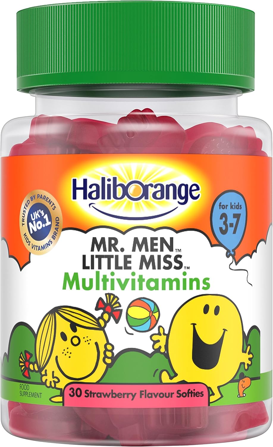 Haliborange Kids Mr. Men Little Miss Multivitamins Strawberry Softies, Capsule