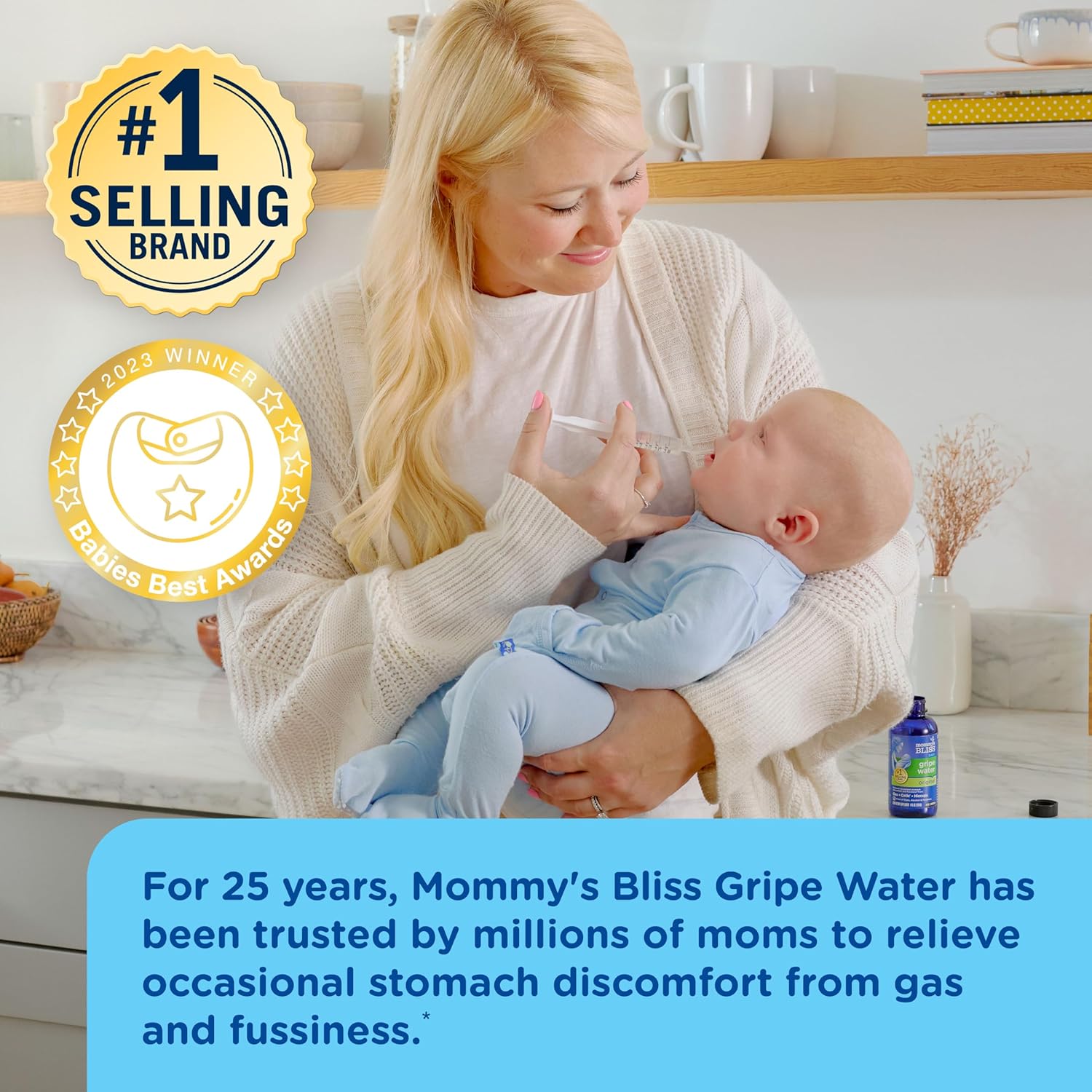 Mommy'S Bliss Gripe Water For Babies With Gas, Colic Or Stomach Discomfort Day & Night Combo : Baby