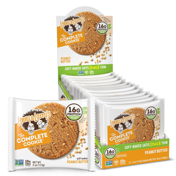 Lenny & Larry'S The Complete Cookie, Peanut Butter, Soft Baked, 16G Plant Protein, Vegan, Non-Gmo, 4 Ounce Cookie (Pack Of 12)