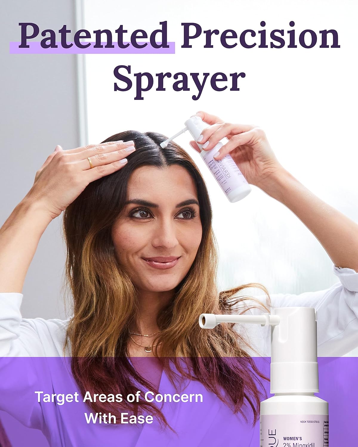 Keranique Hair Regrowth Treatment Extended Nozzle Sprayer : Beauty & Personal Care