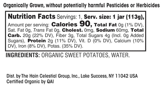 Earth'S Best Organic Stage 2 Baby Food, Sweet Potato, 4 Oz. Jar (Pack Of 12)