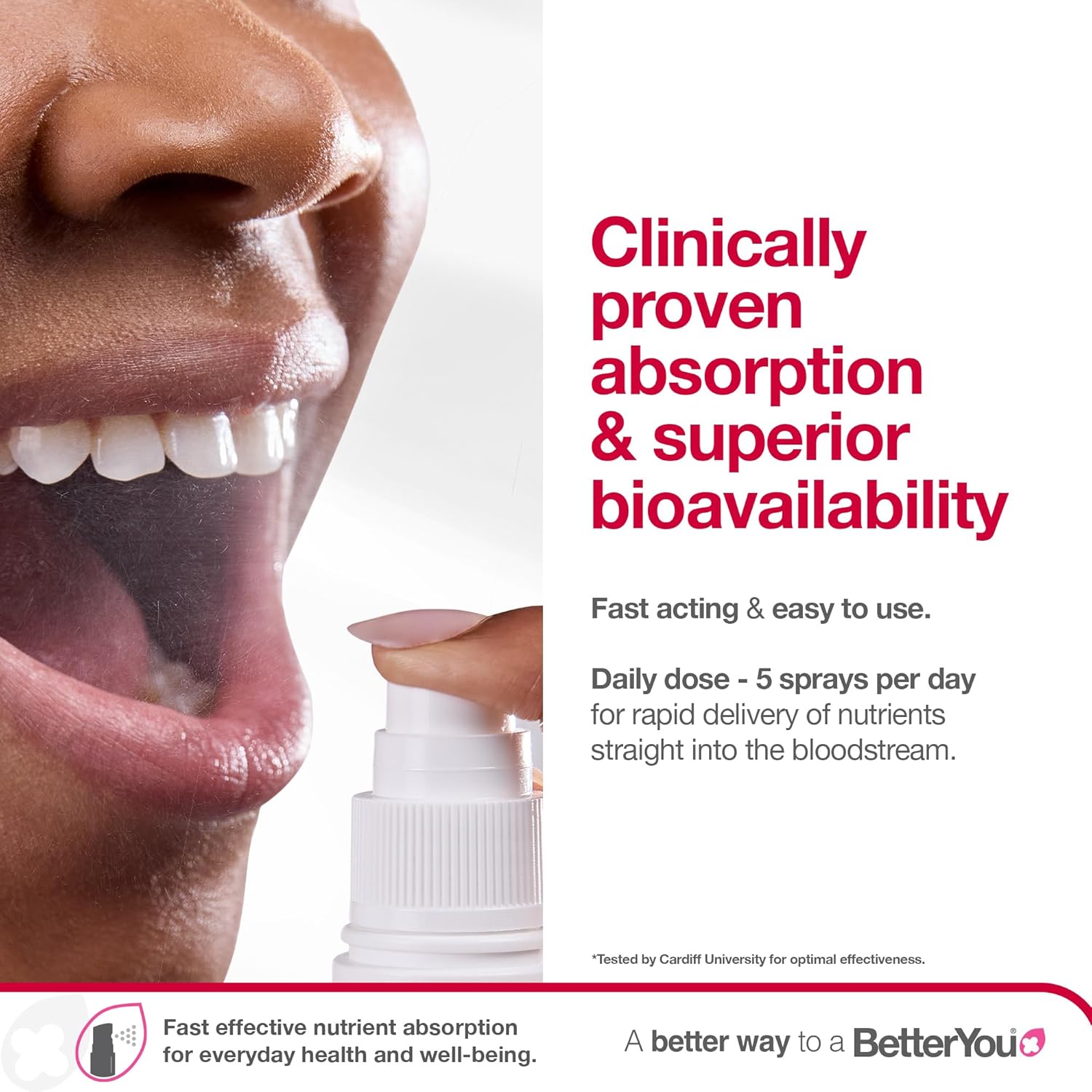 BetterYou Vitamin C Oral Spray, Fast Acting High Strength Vitamin C Supplement, Supports Immune System and Protect Cells from Oxidative Stress, 1-Month Supply, Natural Cherry & Pomegranate Flavour : Amazon.co.uk: Health & Personal Care