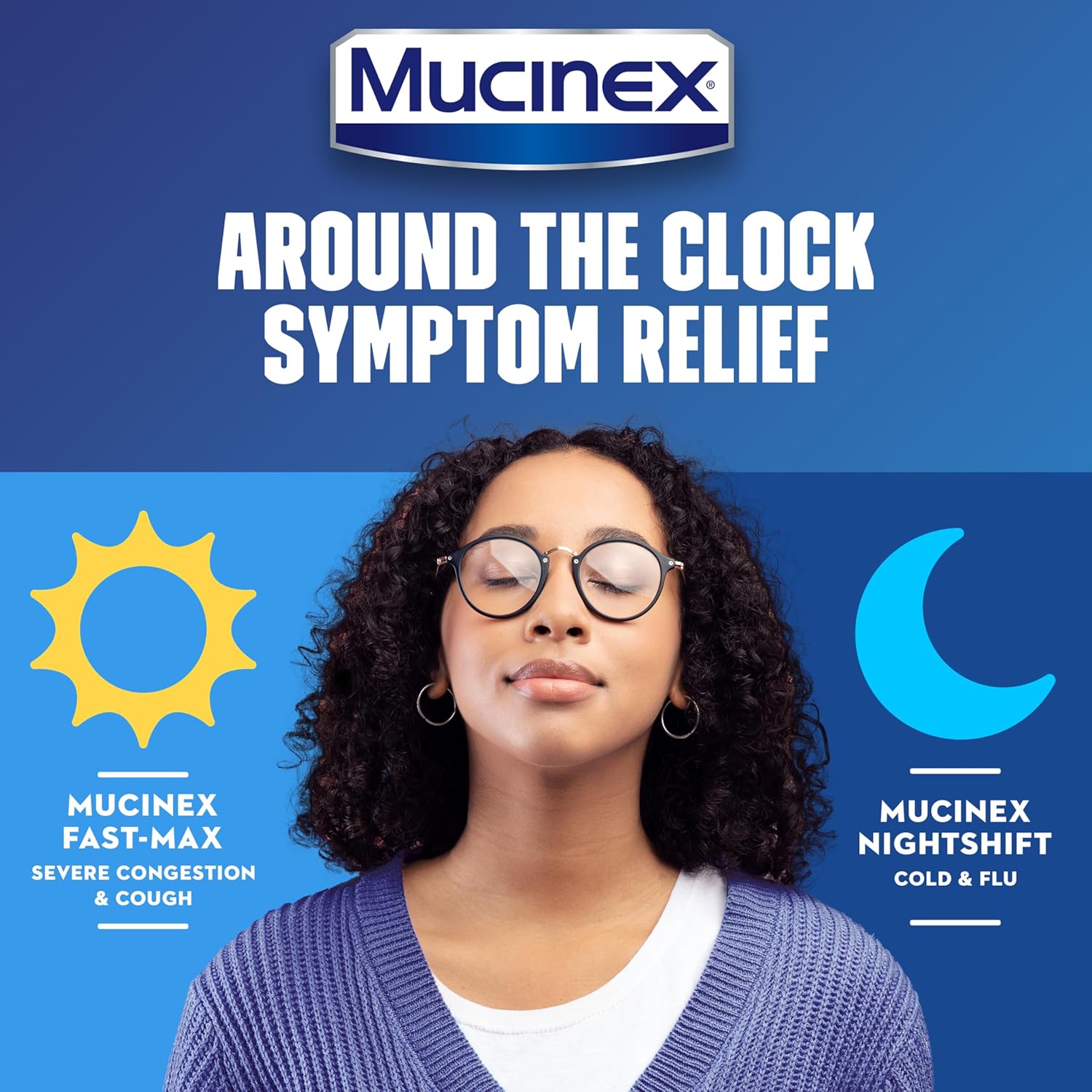 Mucinex Fast-Max & NightShift Combo Pack - Max Strength Cough & Cold Medicines For Mucus Relief, Chest Congestion, Nasal Congestion, Sinus Congestion, Sinus Pressure, Cough Symptom Relief (2x 6 FL OZ) : Health & Household