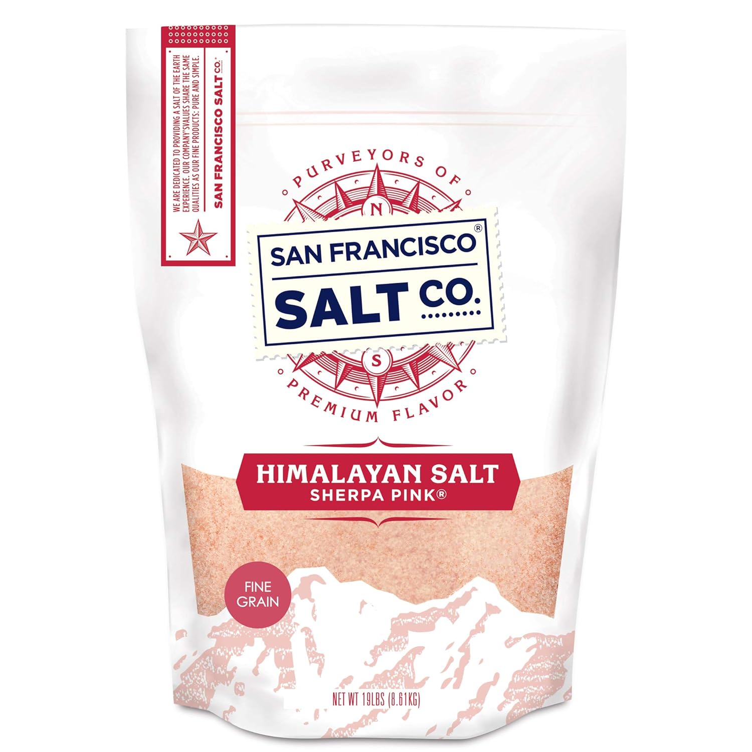 Sherpa Pink Himalayan Salt -19 Lbs. Fine Grain