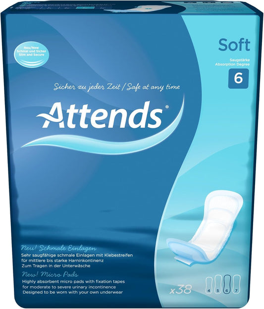 Attends Soft 6 Micro-Incontinence Pad Pack Of 38